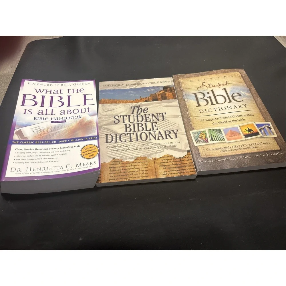 Bible Study Reference Lot 3 NIV Handbook Student Bible Dictionaries Mears